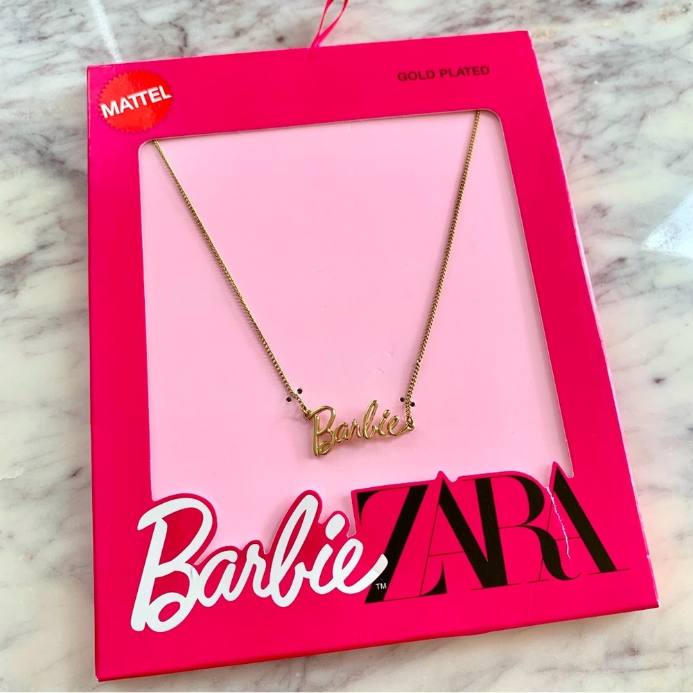 [🌟 PRICE FIRM] 🎀 Barbie x ZARA Gold-Plated Script Dainty Chain Necklace